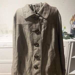 Relativity Neutral Taupe/brown Button-Front Coat